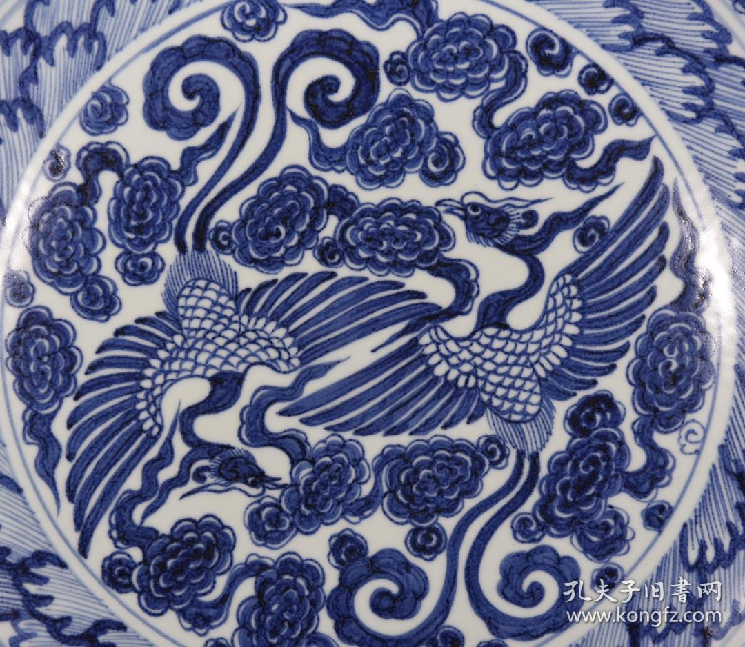 元代青花凤纹盘
