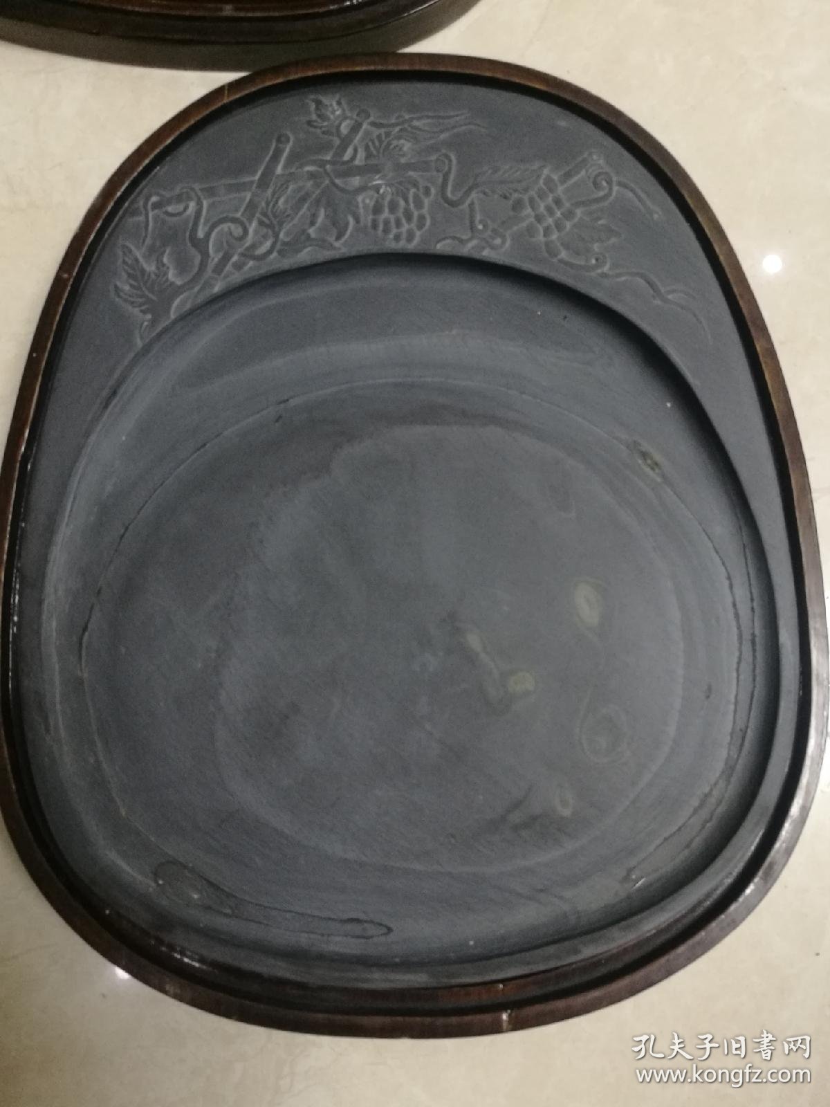 精品端砚鹅毛绒青花-(老坑)