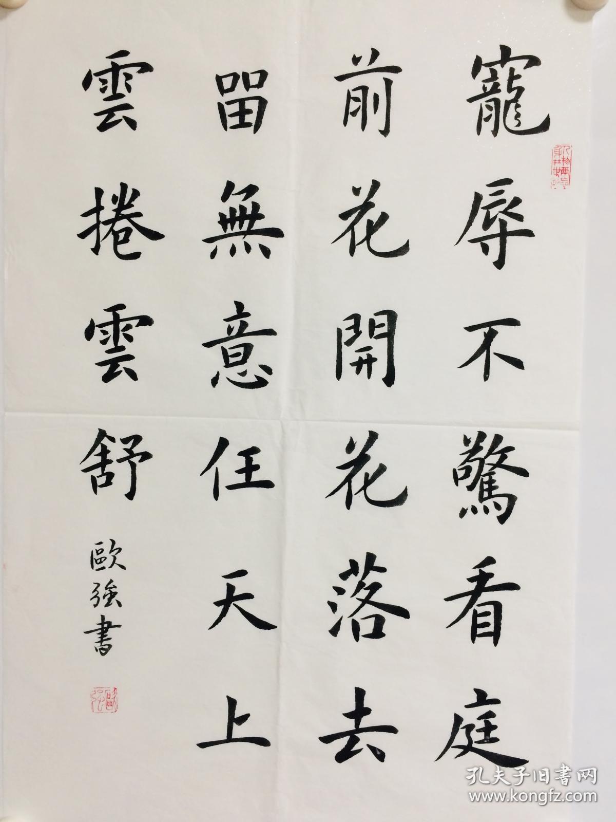 手写书法作品 宠辱不惊,看庭前花开花落;去留无意,望天上云卷云舒 45