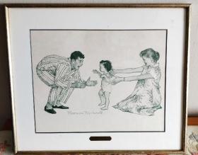诺曼罗克韦尔炭笔素描画
《迈出人生第一步》