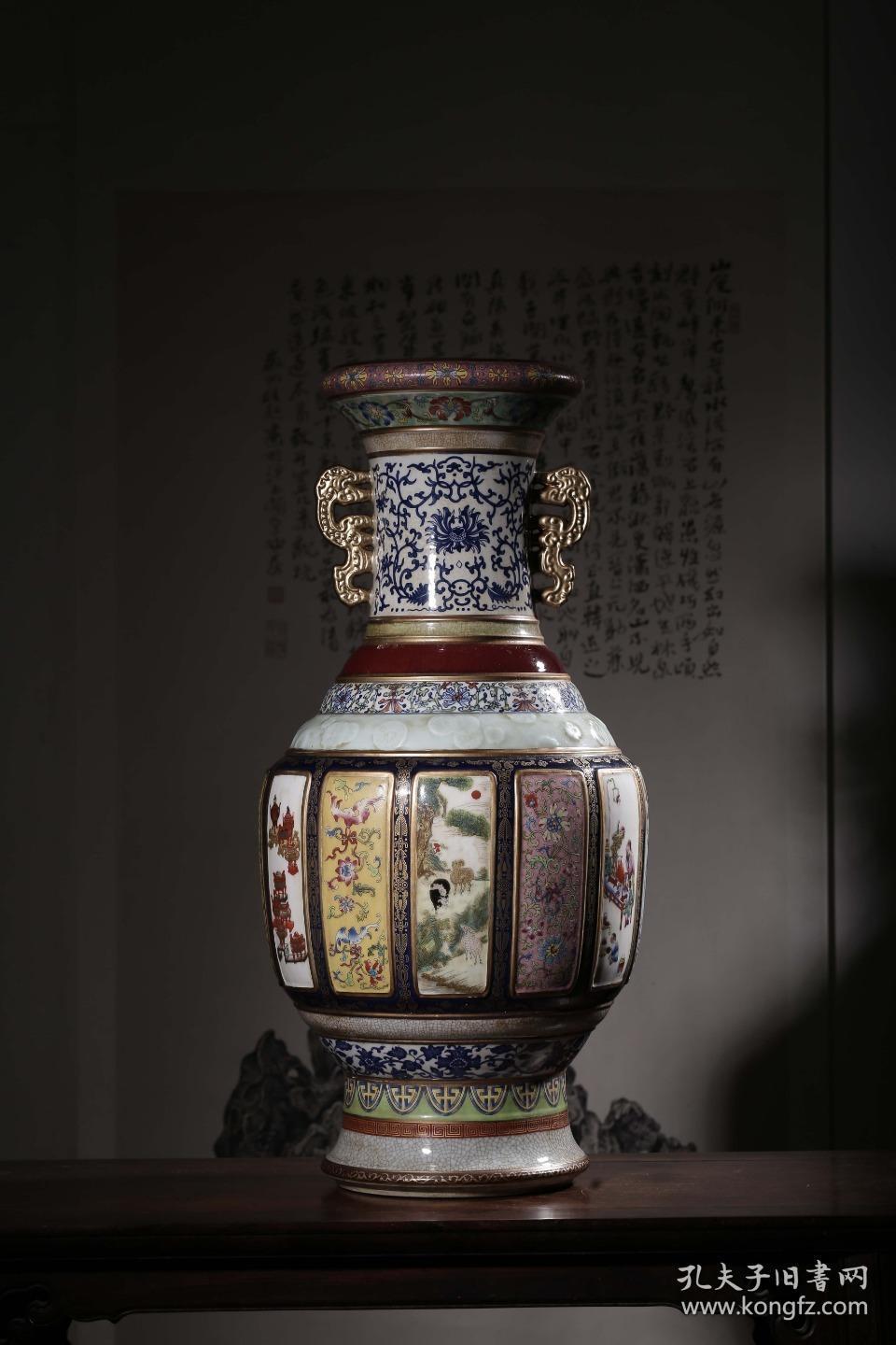 回流"大清乾隆年制"款 各种釉彩瓷母大赏瓶