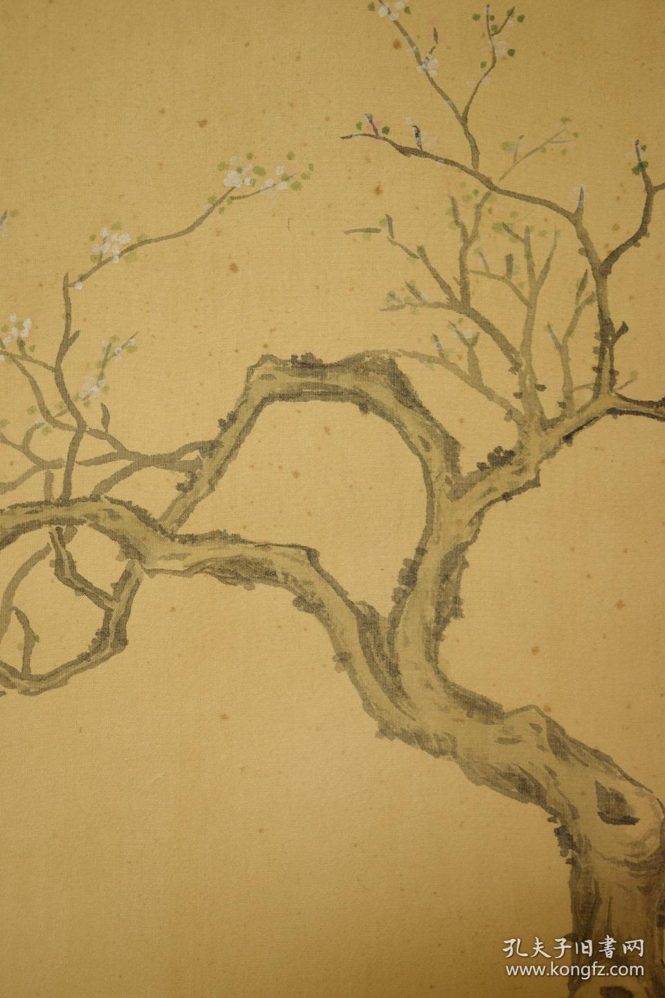 清代老画:王素绢本仕女图 尺寸:70x32cm 画工精细,娇妍可人.