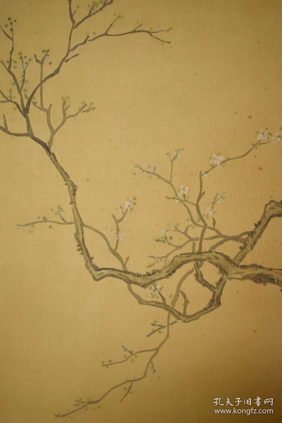 清代老画:王素绢本仕女图 尺寸:70x32cm 画工精细,娇妍可人.