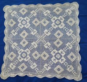 七十年代纯手工钩针织桌布