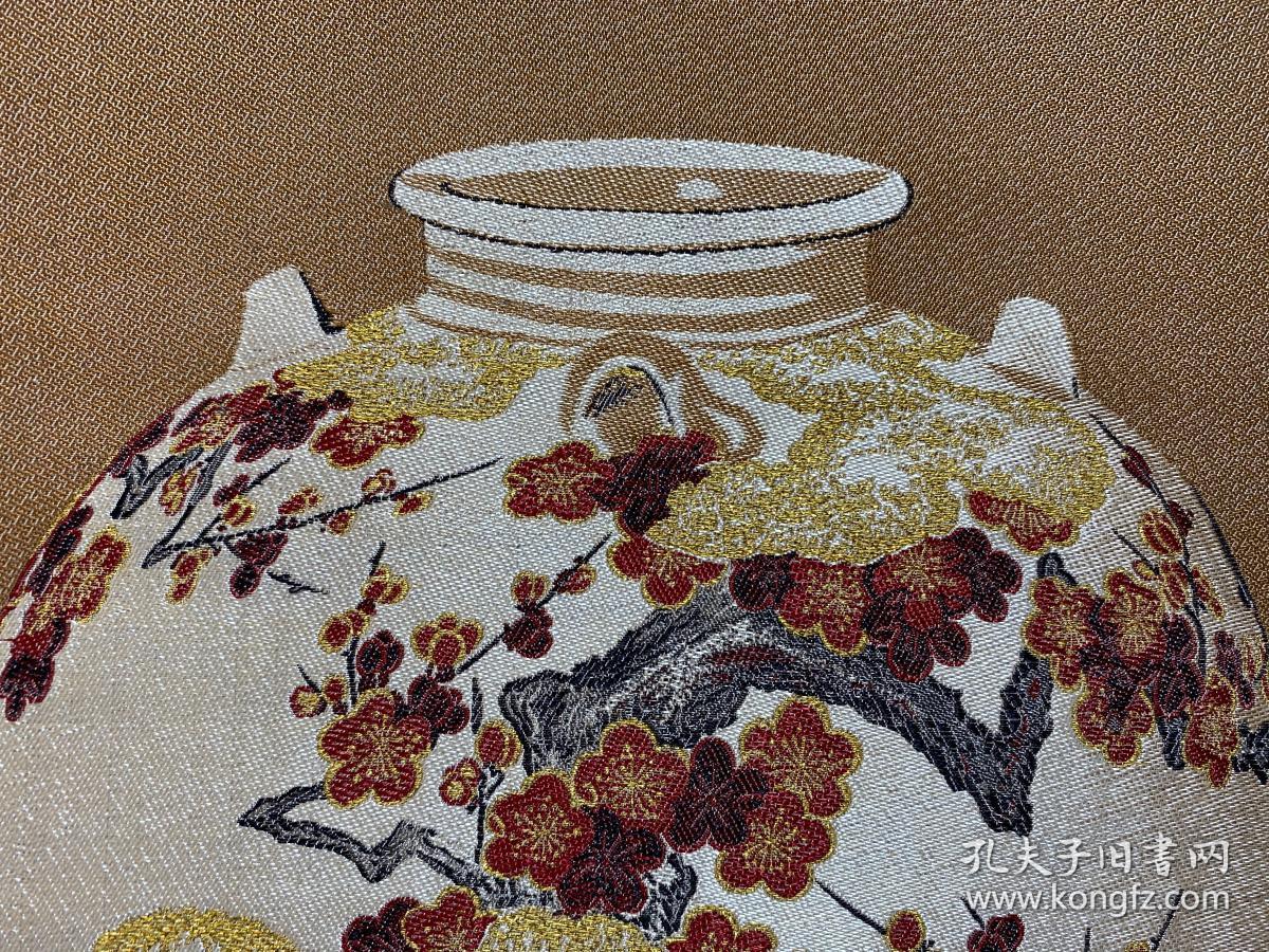 日本回流字画 原装旧裱 t206 刺绣 织锦 包邮