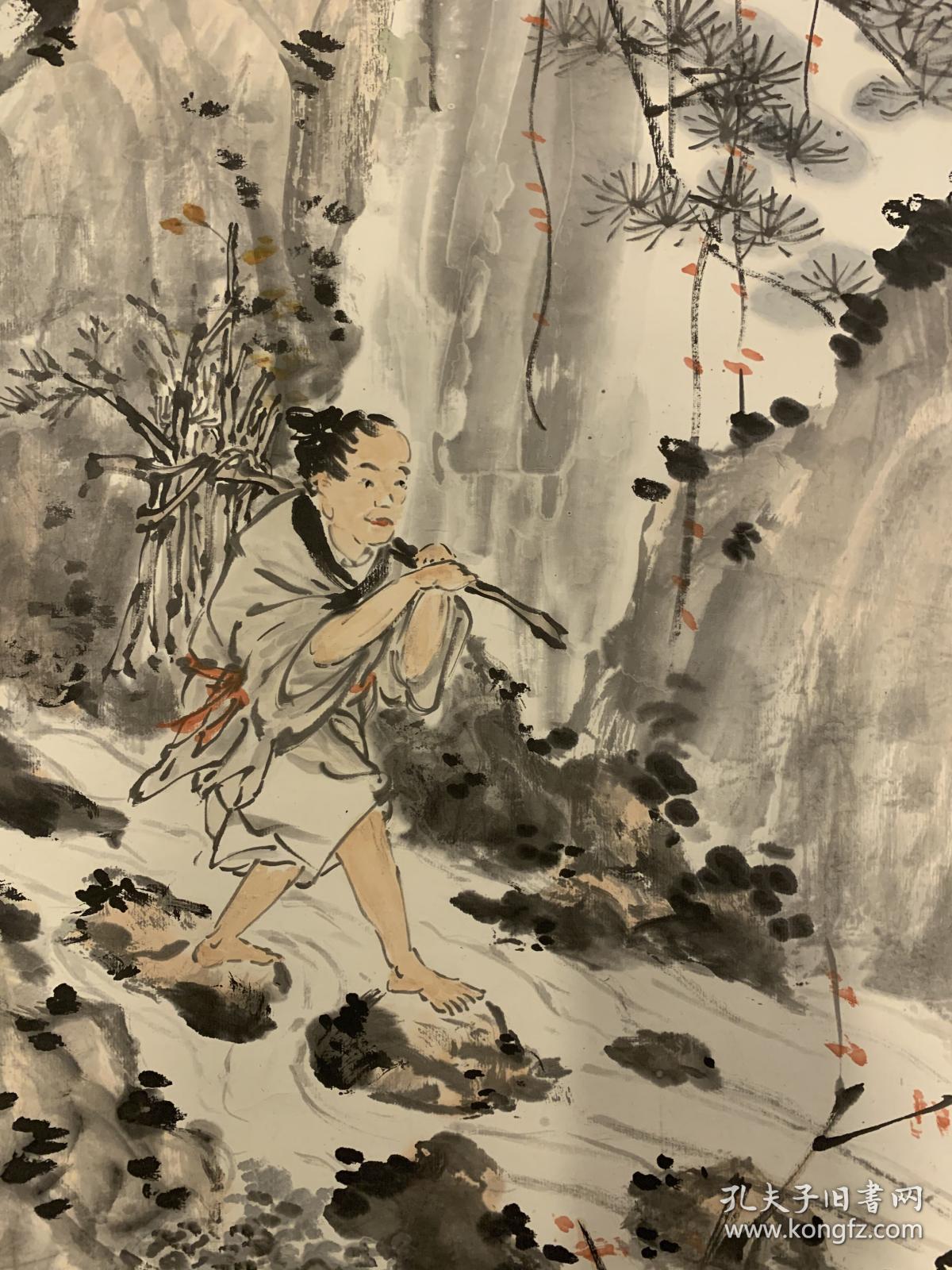 【铁牍精舍】【名家字画】民国初金寿石精品水墨设色《渔樵耕读》四条