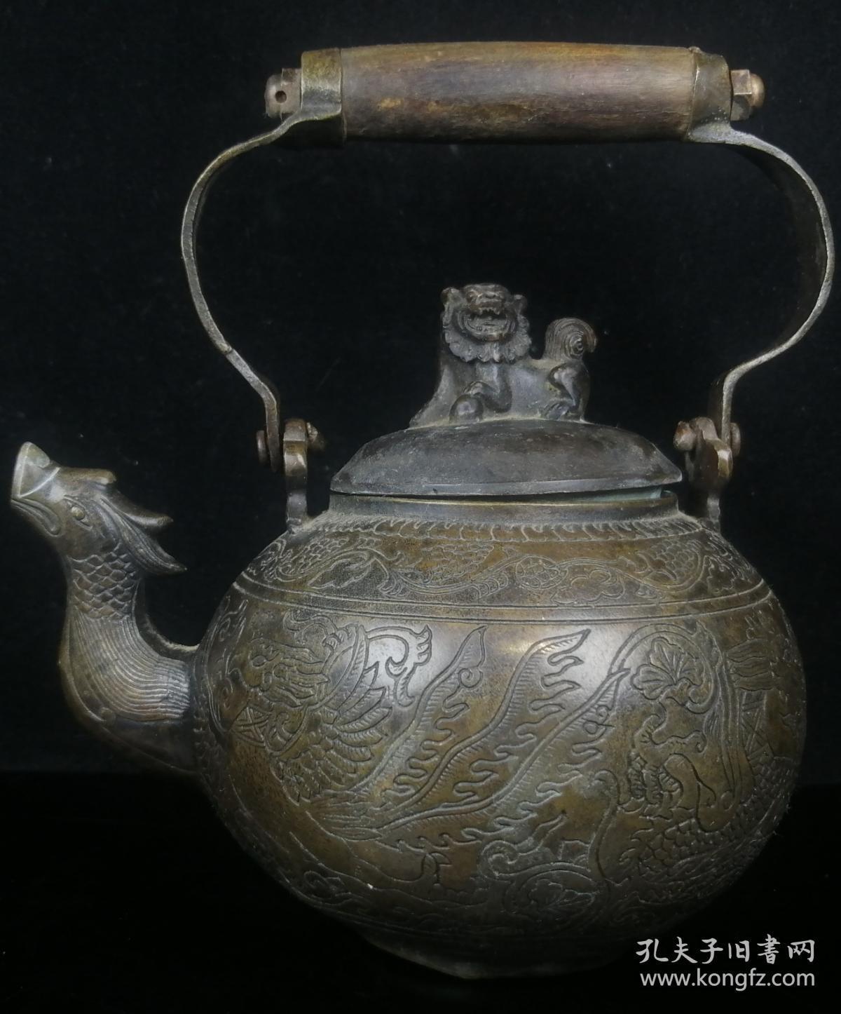 老黄铜茶壶茶具古玩古董古玩杂项农村收淘老货老物件