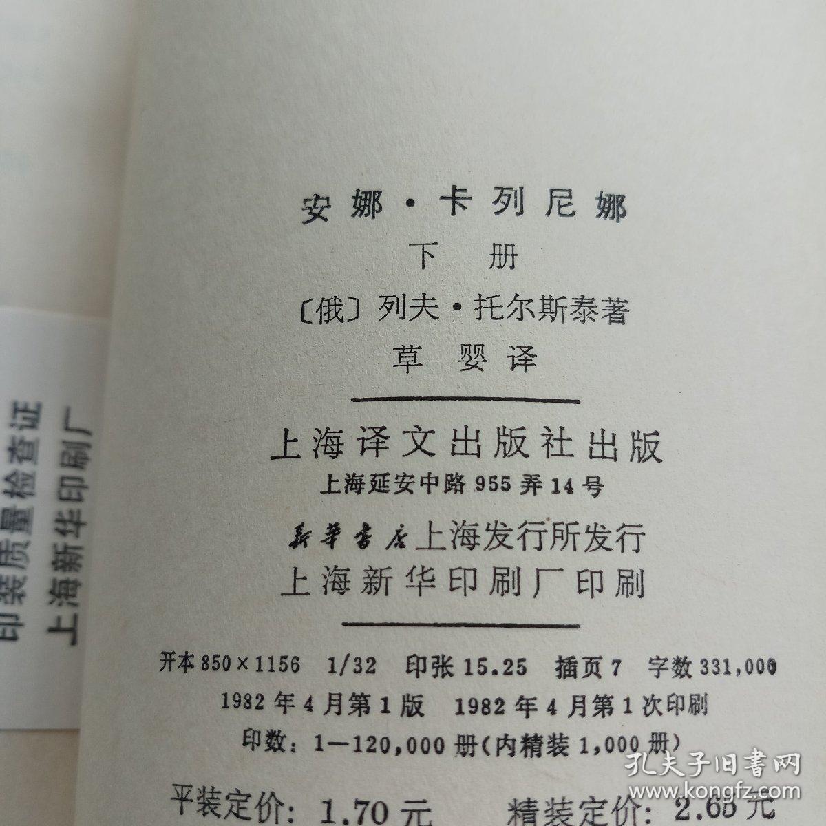 安娜卡列尼娜上下册