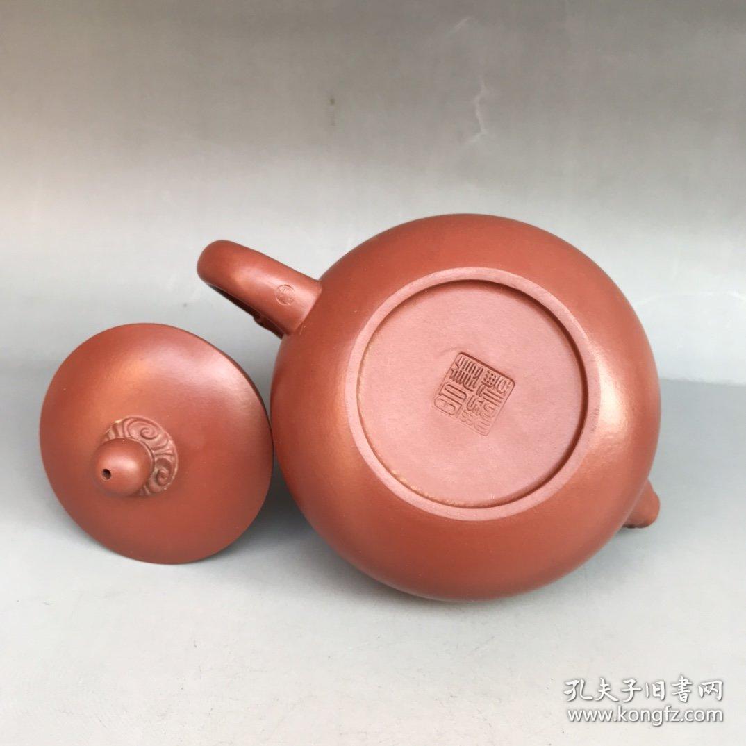 姜礼明大红袍紫砂壶 二龙戏珠西施壶底款:姜礼明材质:大红袍容量:200