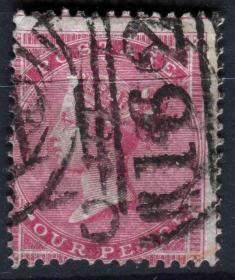 英国邮票1857年 维多利亚女王 古典邮票