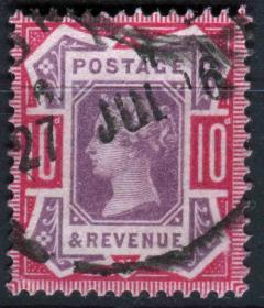 英国邮票 1890年 维多利亚女王 古典邮票