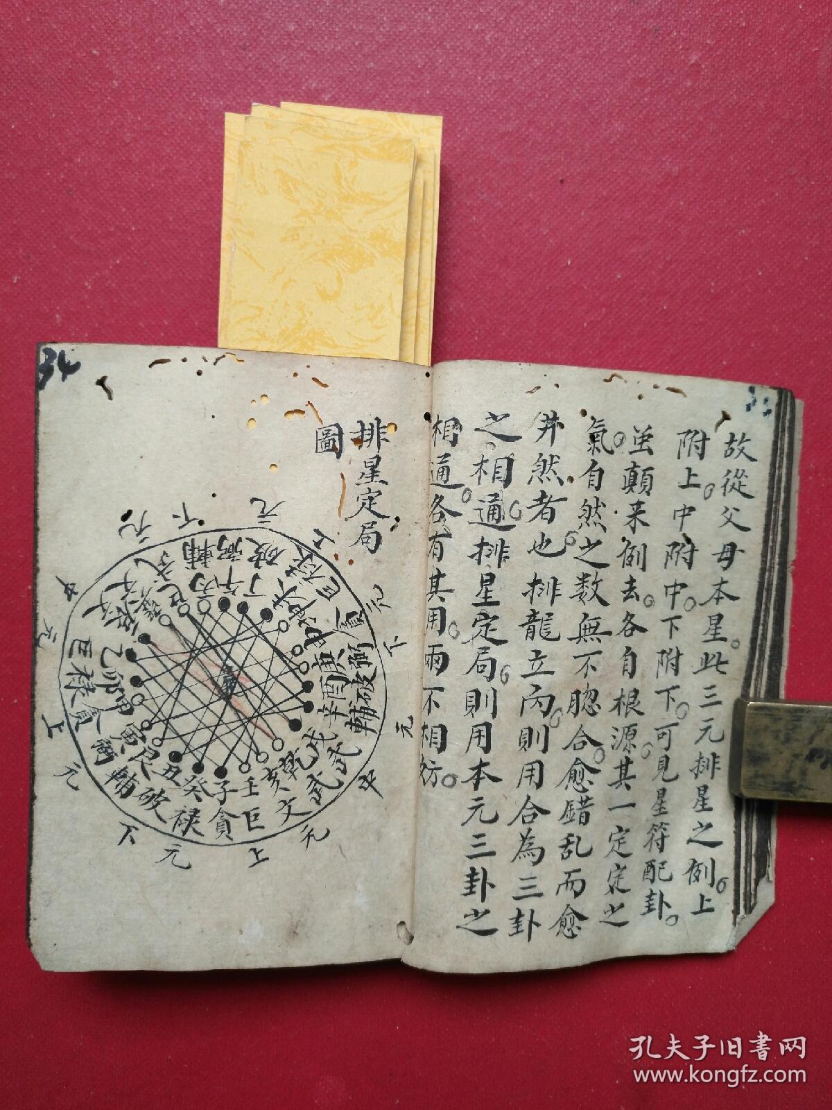 清代:带许多精美图与书法的手抄地理书===玉函经排龙定向真诀…内神外