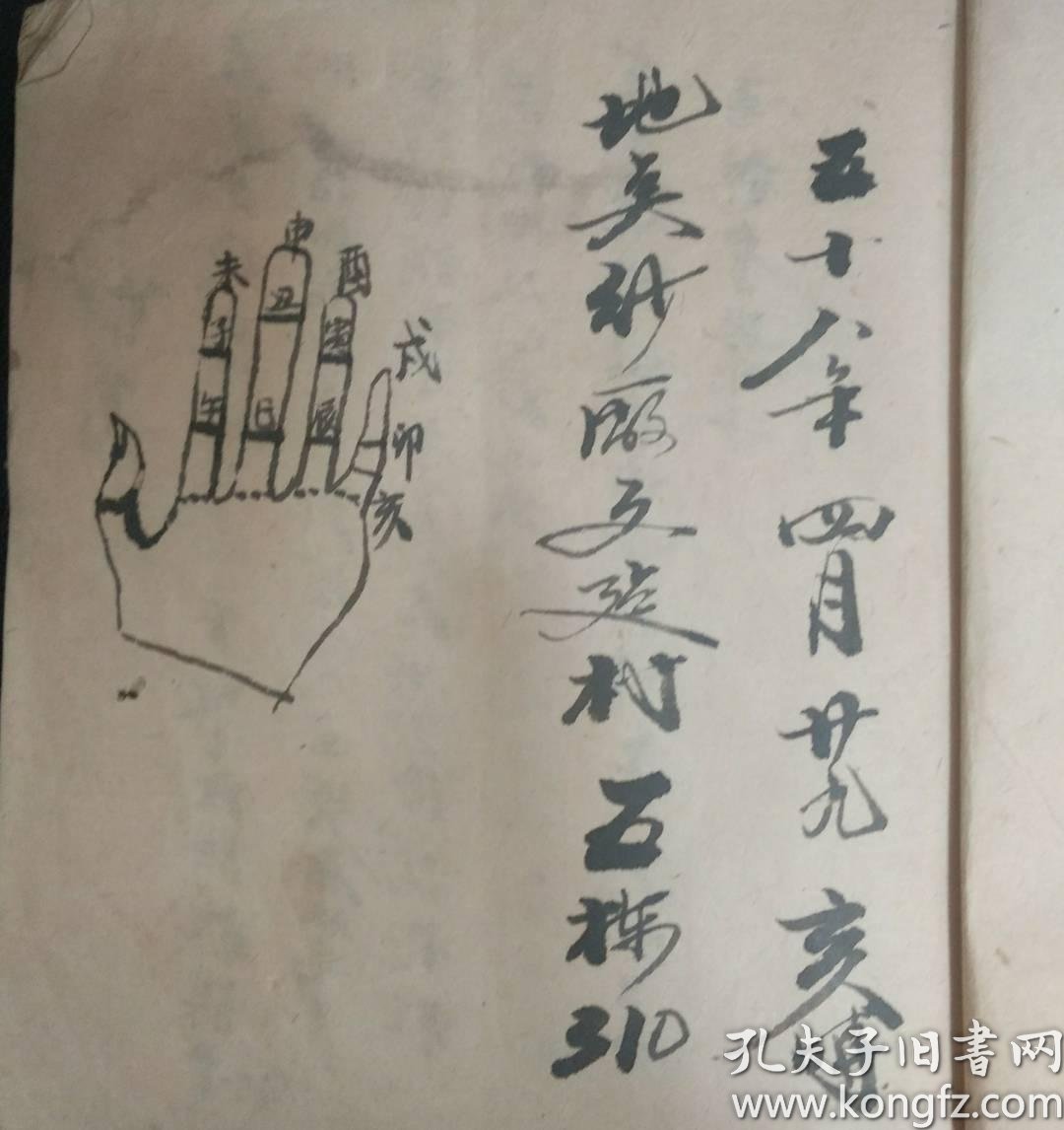 b1226 民间治病小法术《趣传录摘》防身掐手诀,钉