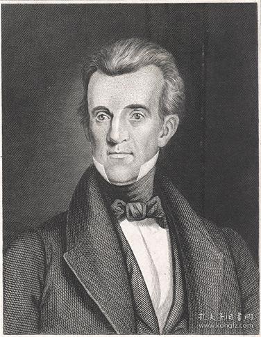 "西方历史上的政客"1850年钢版画《詹姆斯·诺克斯·波尔克》(美国第