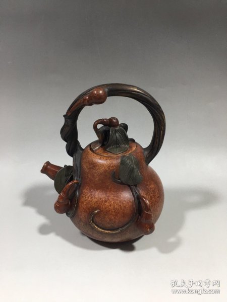 名家蒋蓉紫砂壶 葫芦提梁壶