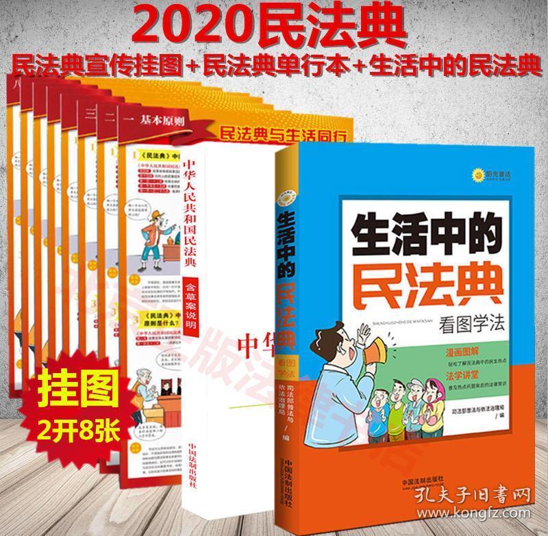 民法典套装生活中的民法典看图学法漫画图解法学讲堂 中华人民共和国民法典宣传挂图2开8张 中华人民共和国民法典单行本 孔夫子旧书网