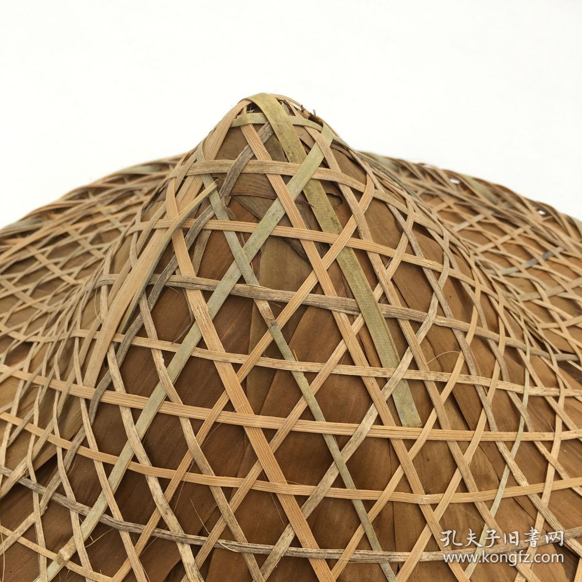 福建宁德霞浦渔家斗笠纯手工制作竹篾斗笠挂饰手工编织粽叶斗笠挂饰