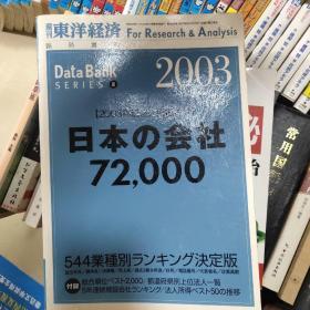 2003年版法人所得番付，日本会社72000。
