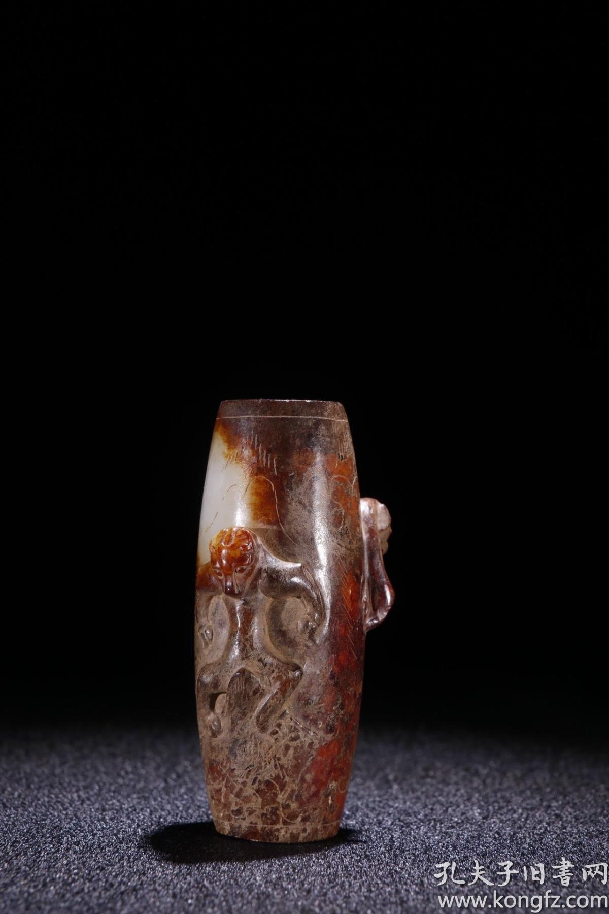 汉高古玉螭龙勒子