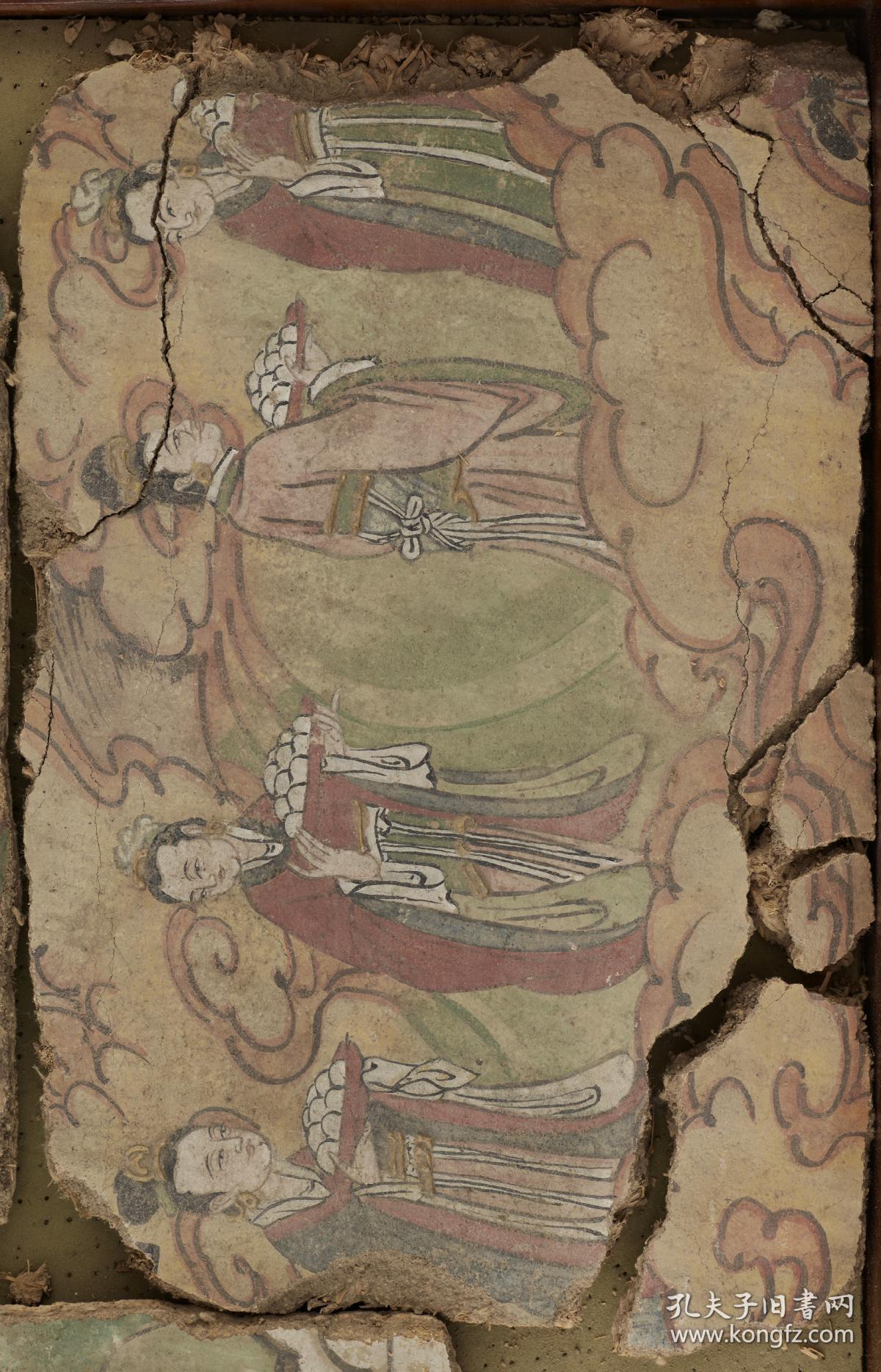 0219唐 敦煌壁画 人物朝贡图.纸本大小58.02*90.36厘米.