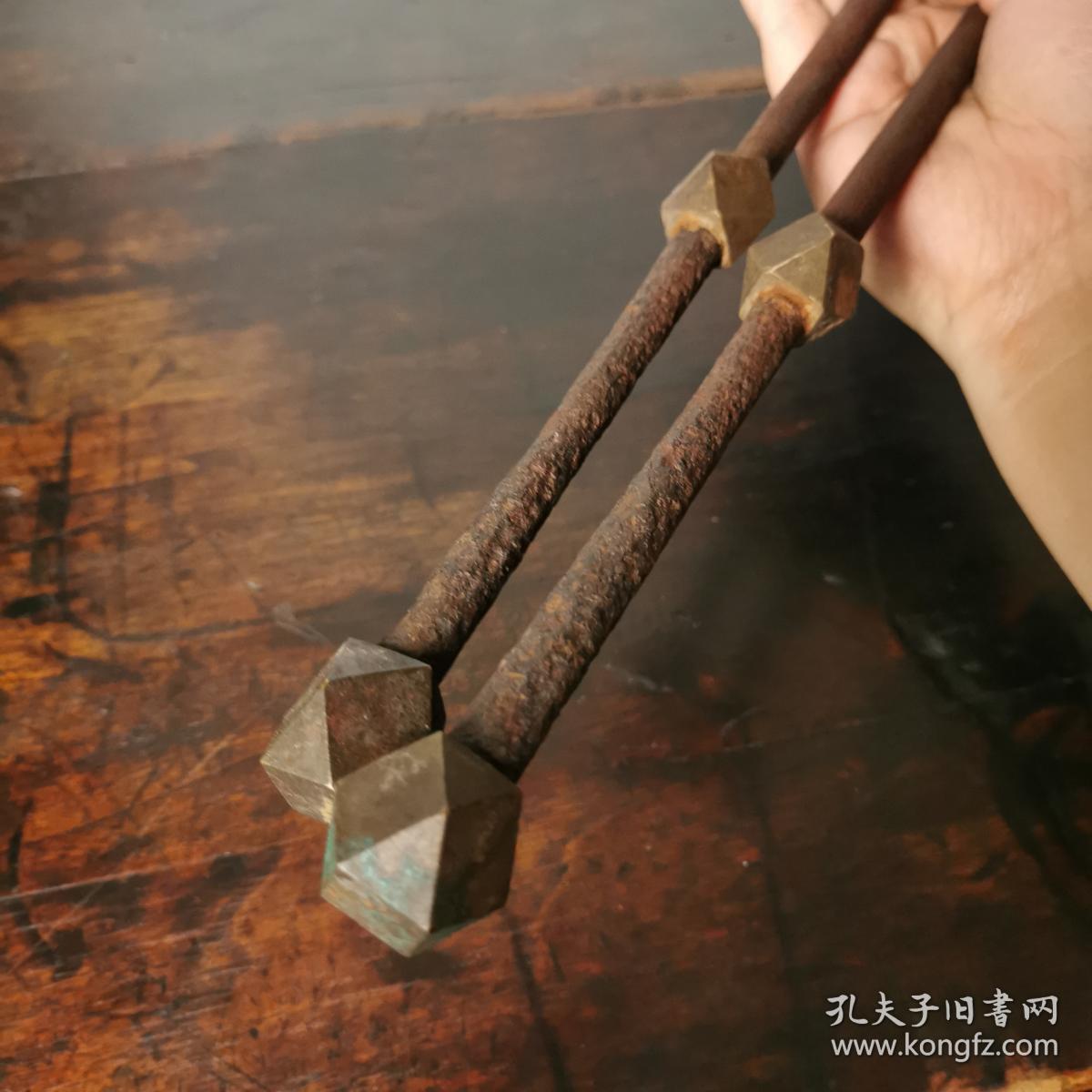 奇门老兵器袖锤瓜棱铁锤古兵器双手锤金瓜击顶冷兵器防身武术器械