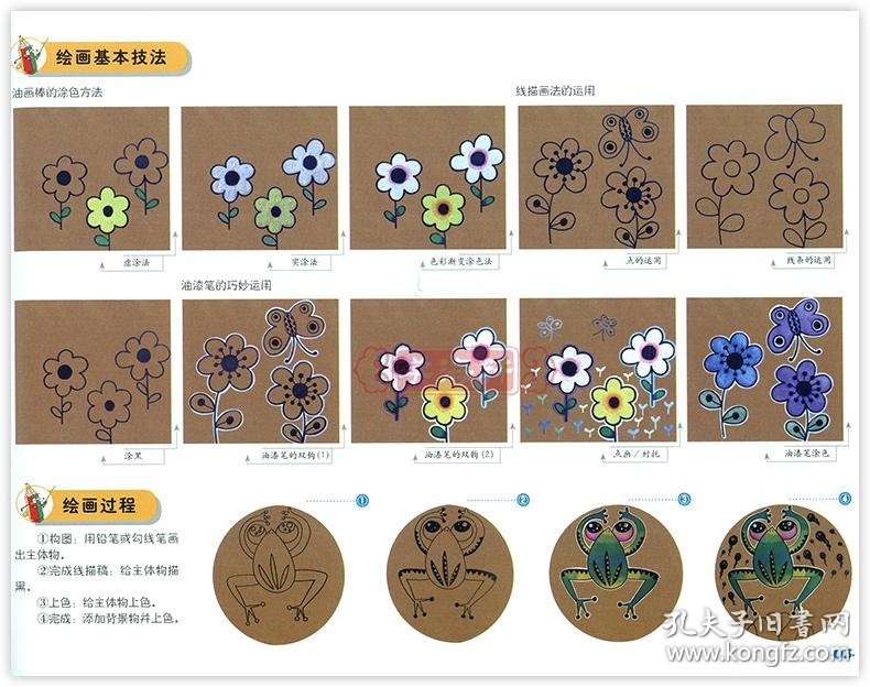 学海轩 复古牛皮纸画 幼儿园亲子儿童绘画书籍少儿美术培训教材兴趣班