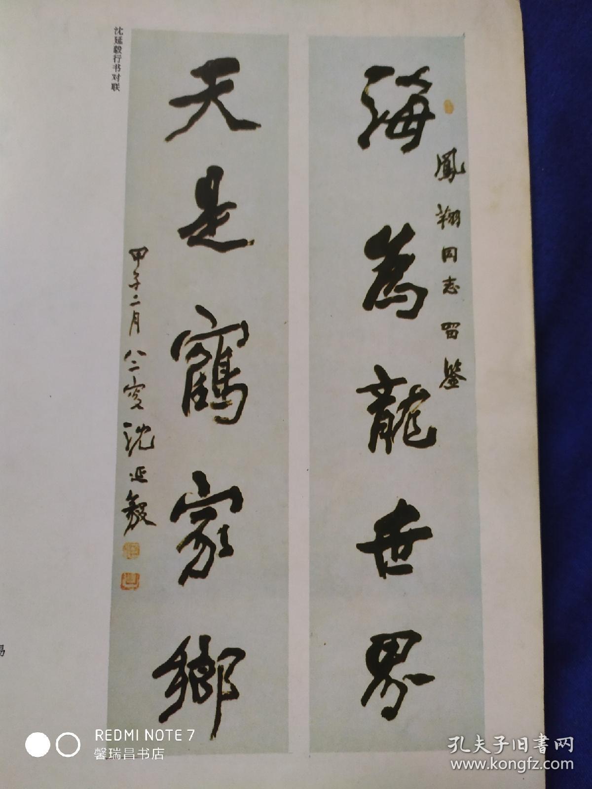 画页(印刷品):书法--行书对联(沈延毅)446