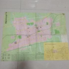 焦作市區交通圖 1985年