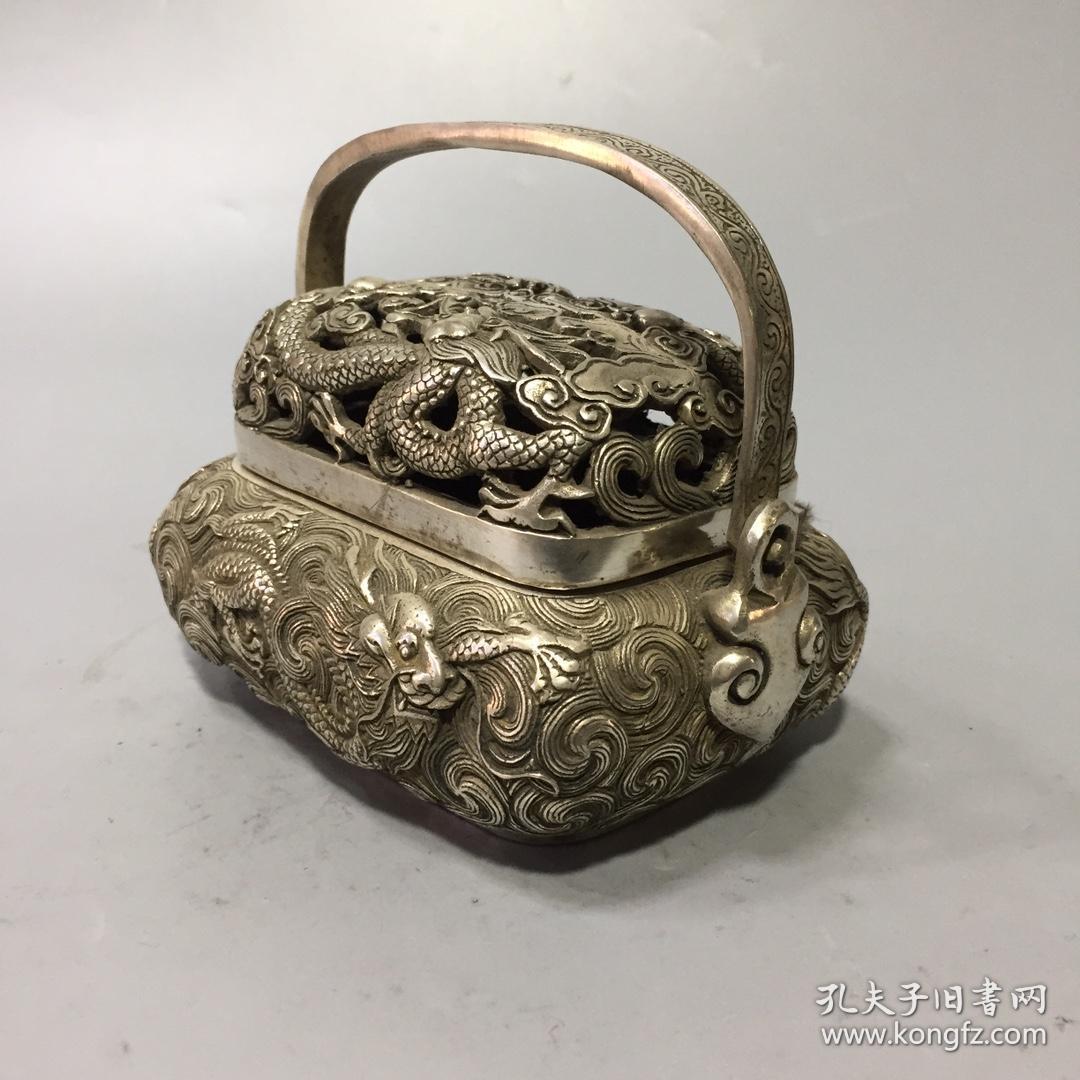 白铜龙手炉