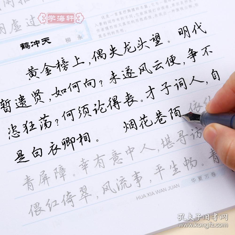 宋词三百首节选 吴玉生 钢笔硬笔中性笔水笔成人学生行楷临摹书法字帖