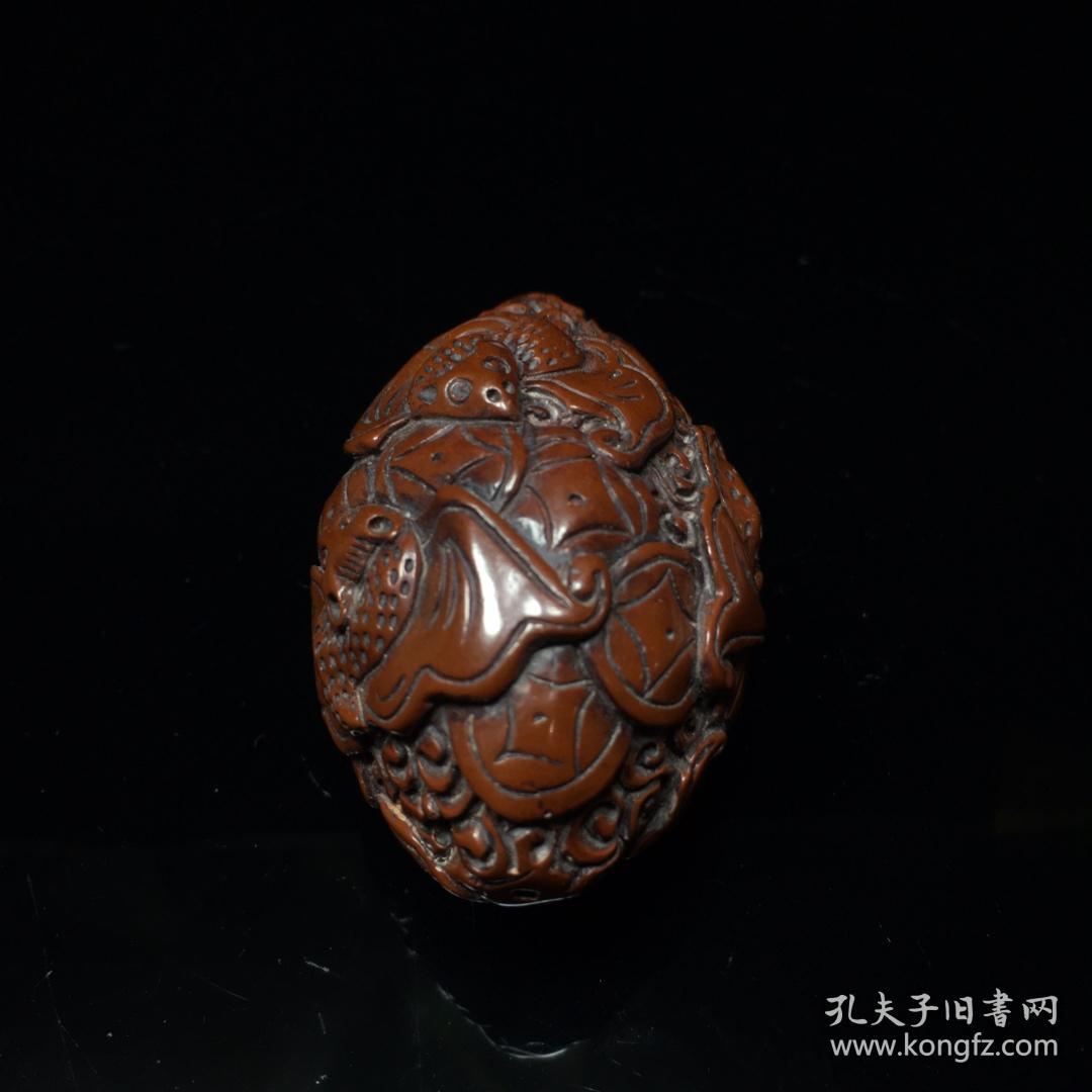 收来的橄榄核老核雕