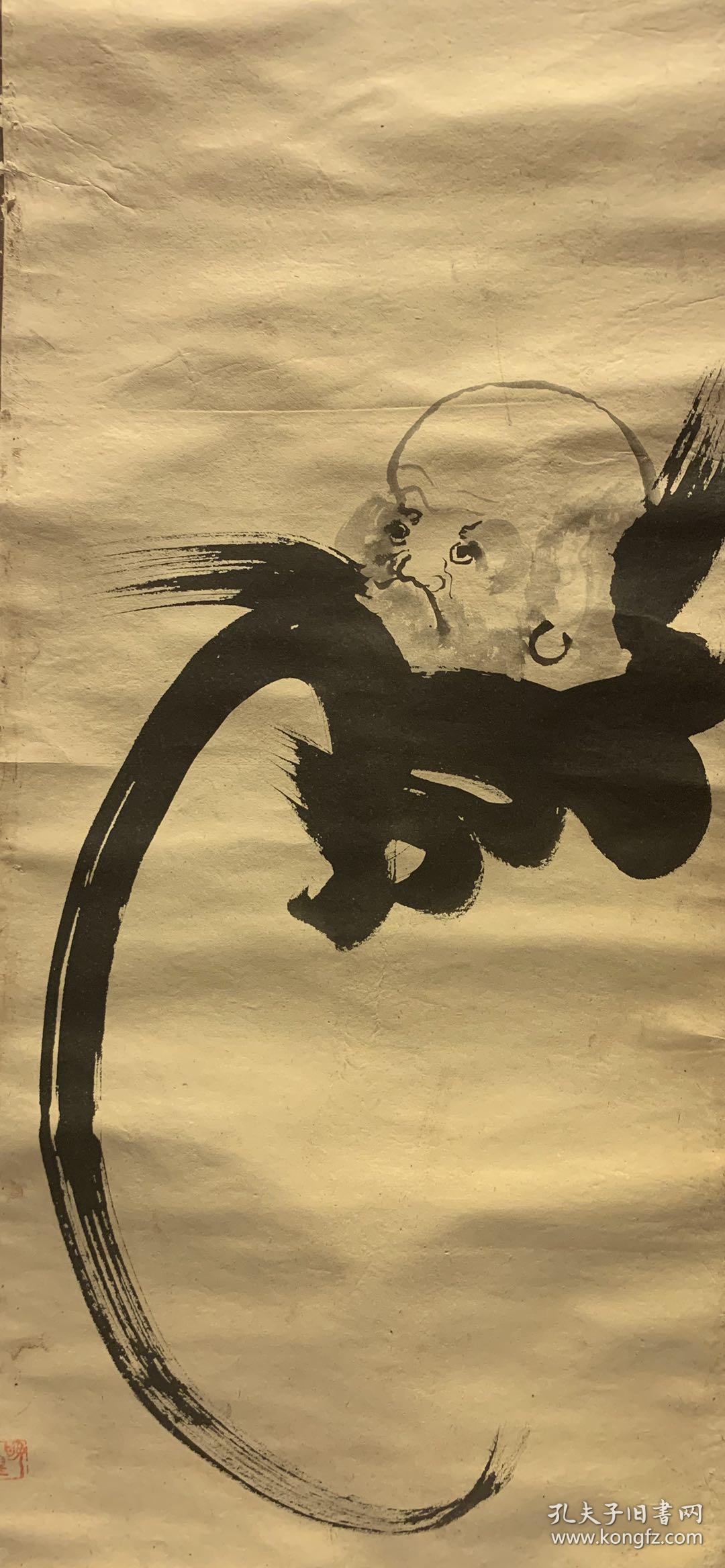 回流挂轴2144 日本回流字画真迹包老装饰收藏画日本春中国书画