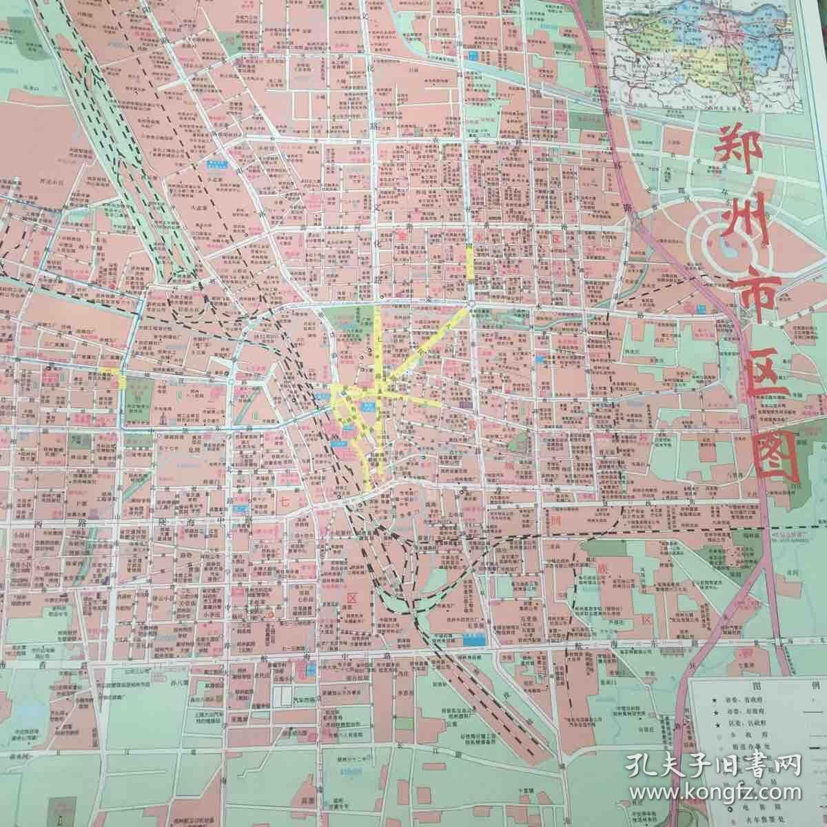 郑州市区图郑州市地图郑州地图老郑州市行政