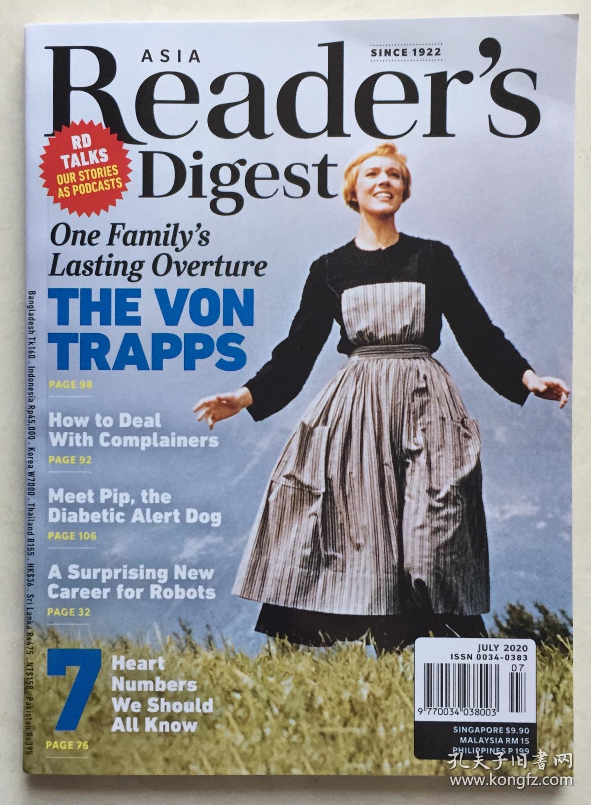 readersdigest读者文摘2020年第7期原版外文英文期刊