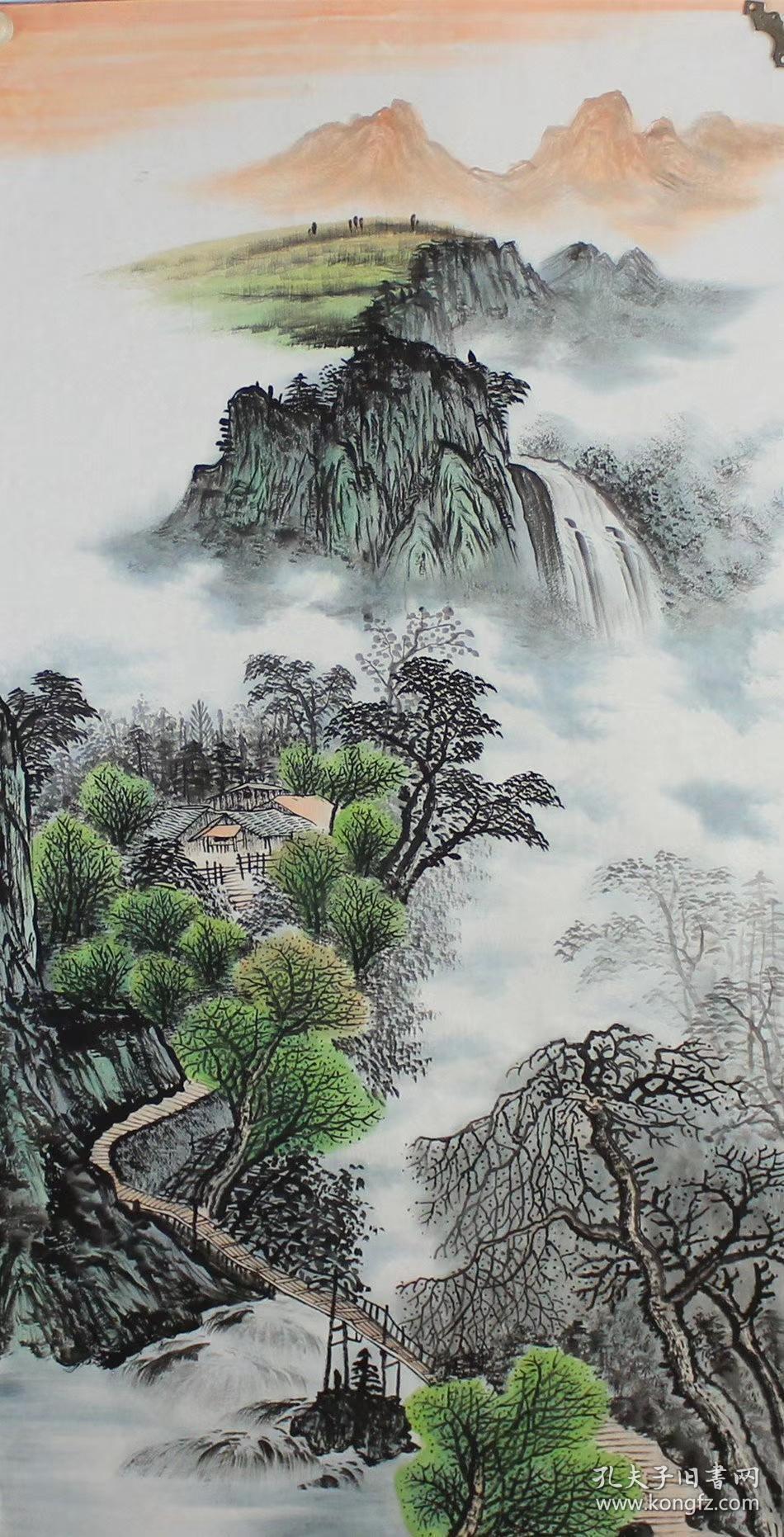 四尺竖副山水现货_国画_孔夫子旧书网