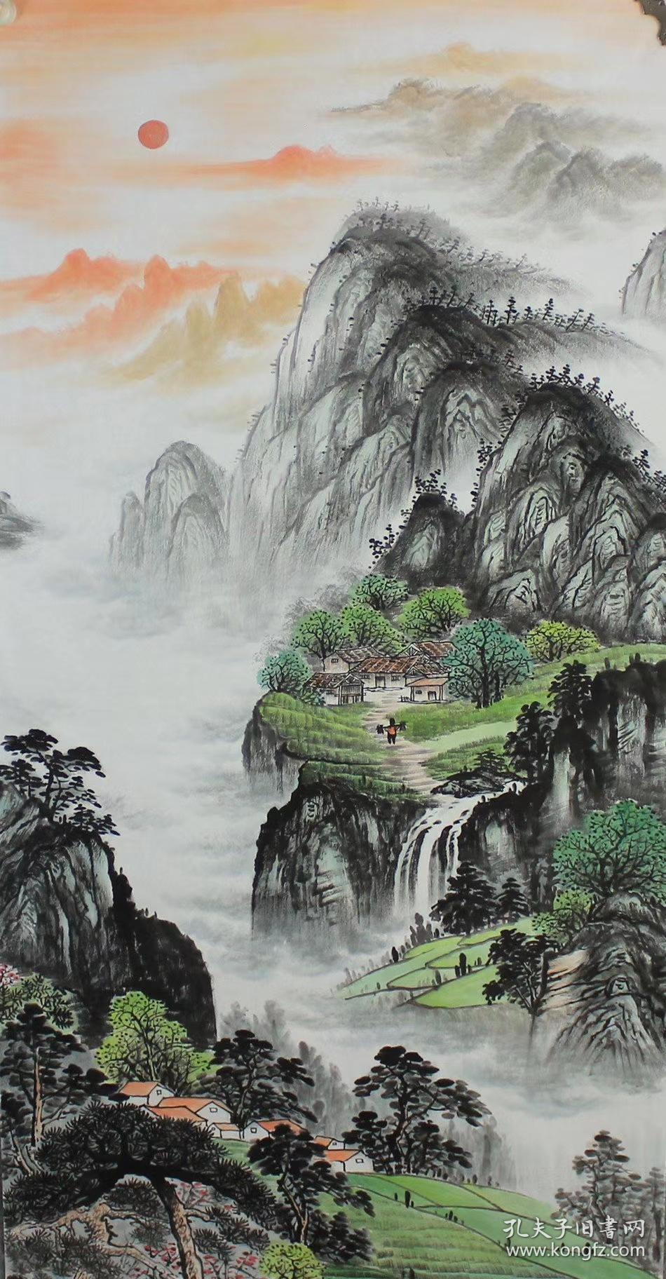 四尺竖副山水现货_国画_孔夫子旧书网