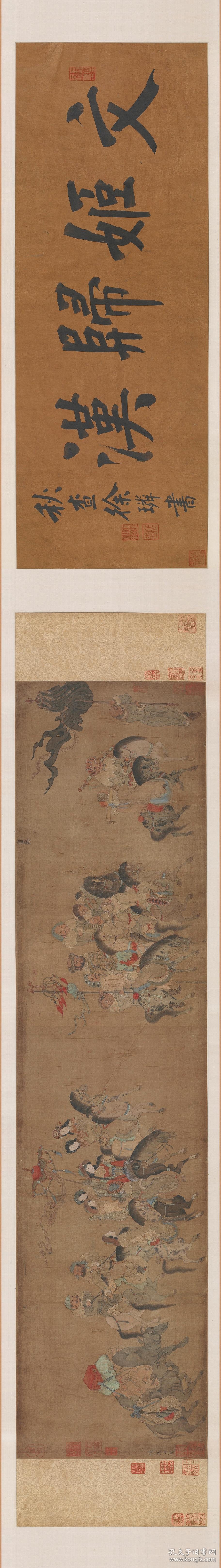 陈居中 文姬归汉图.纸本大小32.19*228.27厘米.宣纸原色仿真
