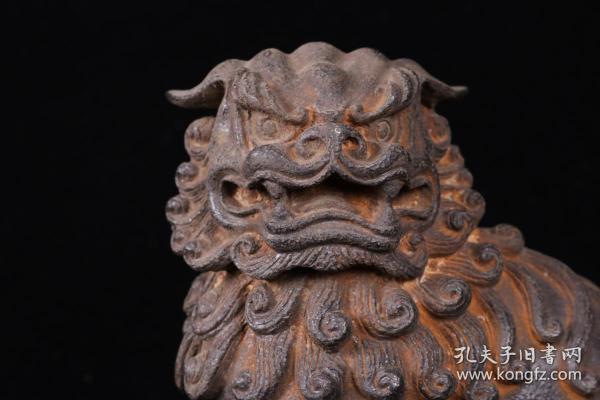 清代铁狮子一对