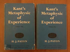 Kant's Metaphysic of Experience: A Commentary on the First Half of the Kritik Der Reinen Vernunft (Volumes 1 & 2) （精装全套两卷）