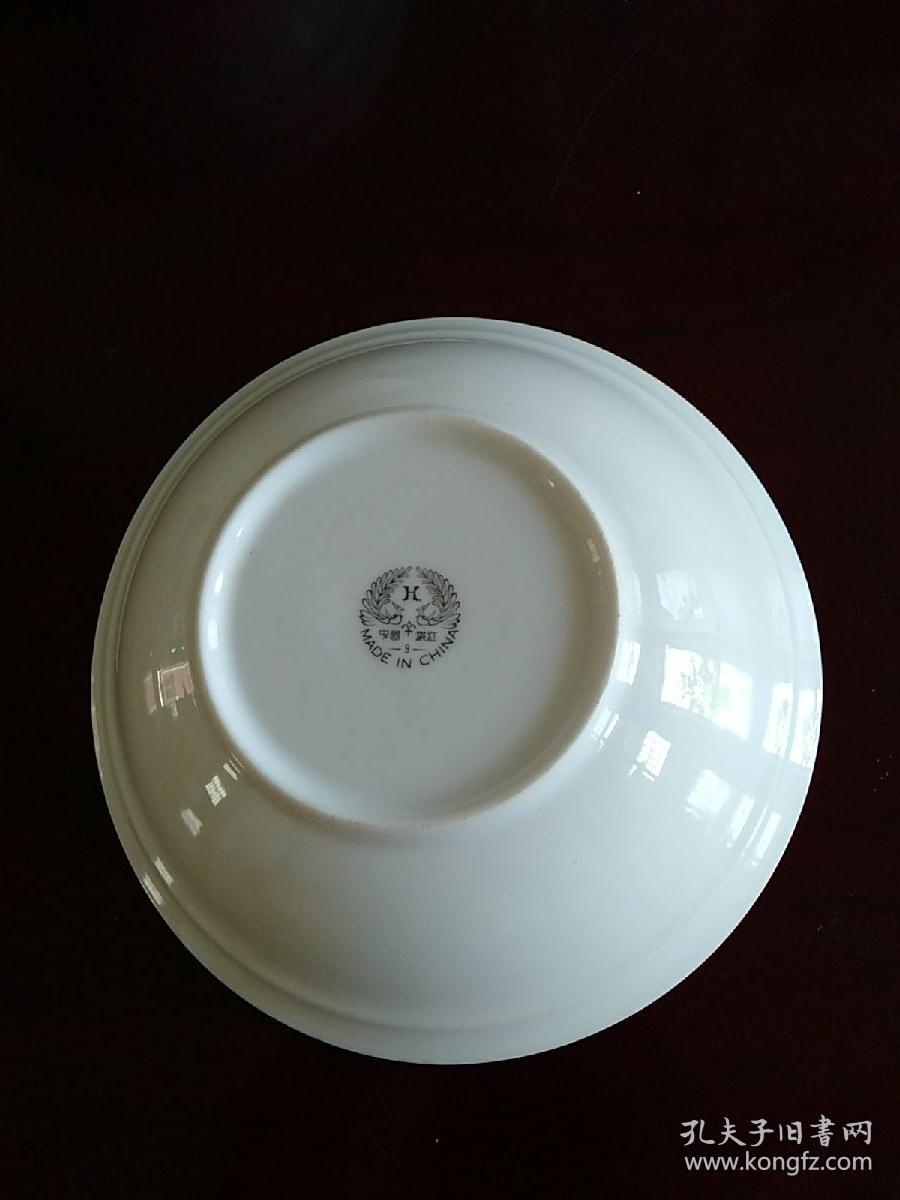中国洪江瓷碗1个 黑双凤标志 金边?【稀缺】