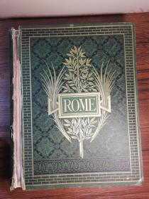 1871年 Rome By Francis Wey   含345副木刻插图及1副超大拉页地图  三面刷金   35.5 x 27.5 cm  重约5KG