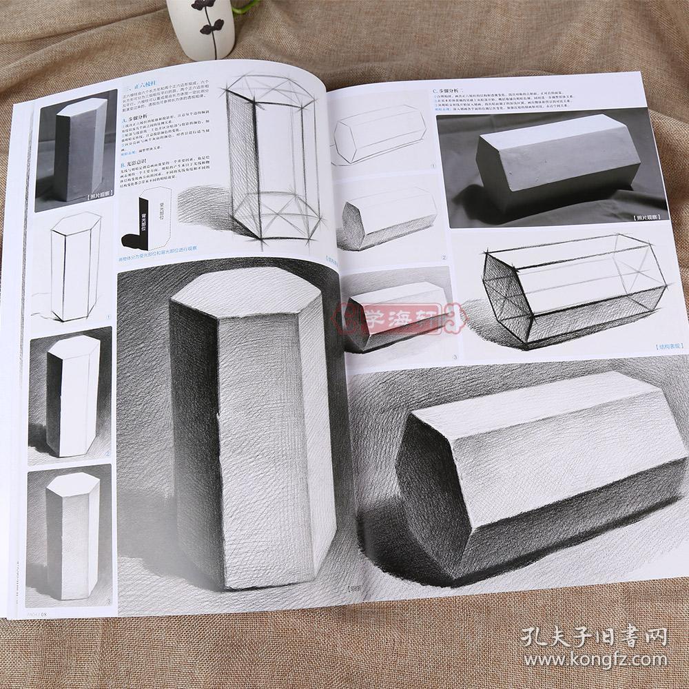 几何形体 李家友 敲门砖素描书入门基础教程美术高艺考自学教材石膏