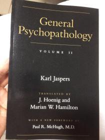 现货 General Psychopathology: Volume 2  英文原版 普通心理病理学 一般精神病理学