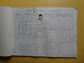 浙江水产学院学生登记卡（淡水渔业专科）（85年级乙）（8开一本.36张全）【5元一张算】【每张有照片】