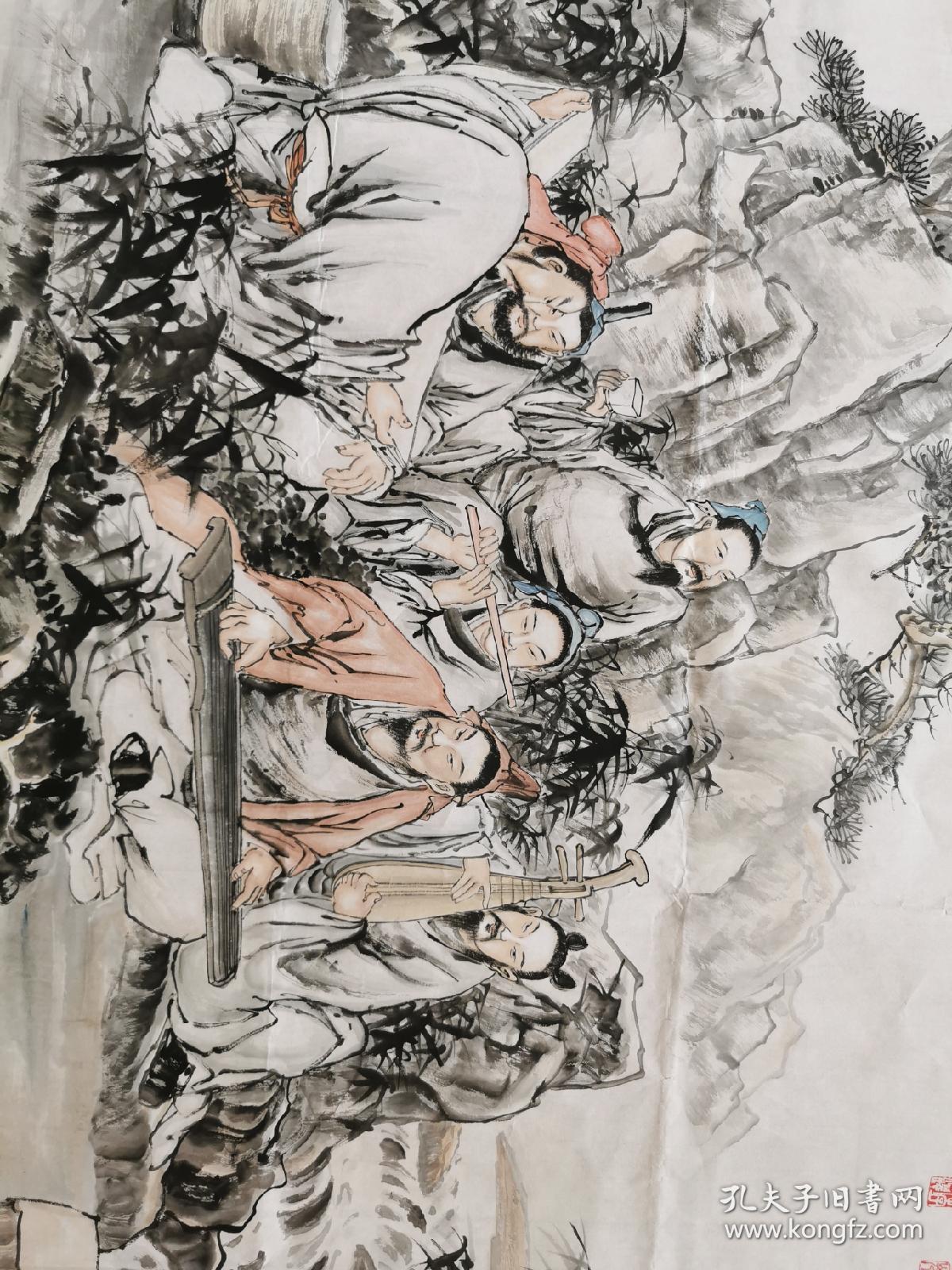 李清达人物竹林七贤 138 68新款