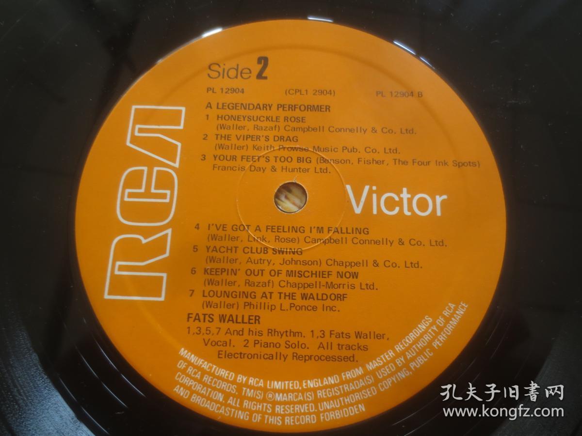 fatswaller60–alegendaryperformer胖子沃勒爵士钢琴黑胶lp唱片