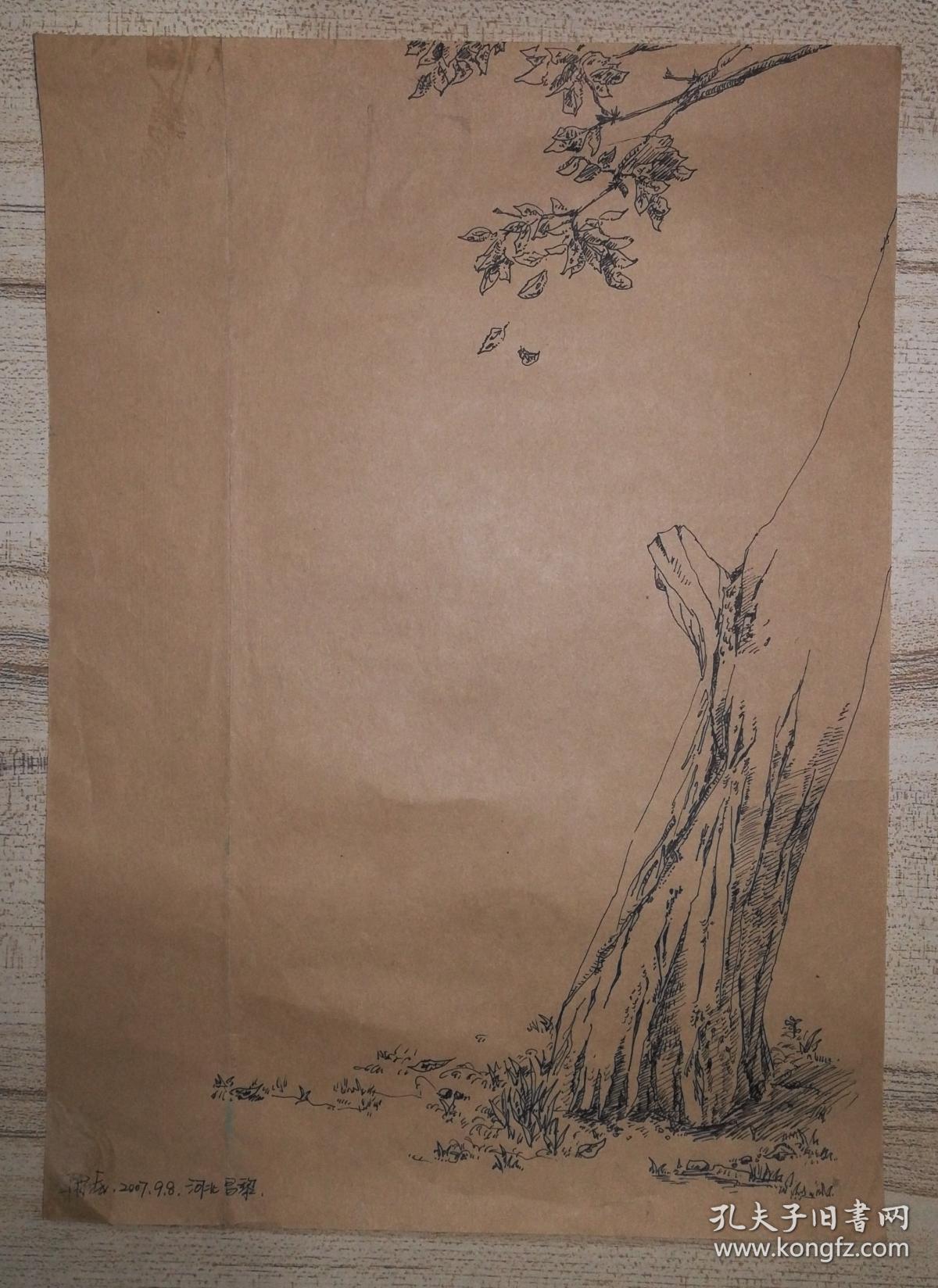 不识名钢笔速写原稿2(牛皮纸)