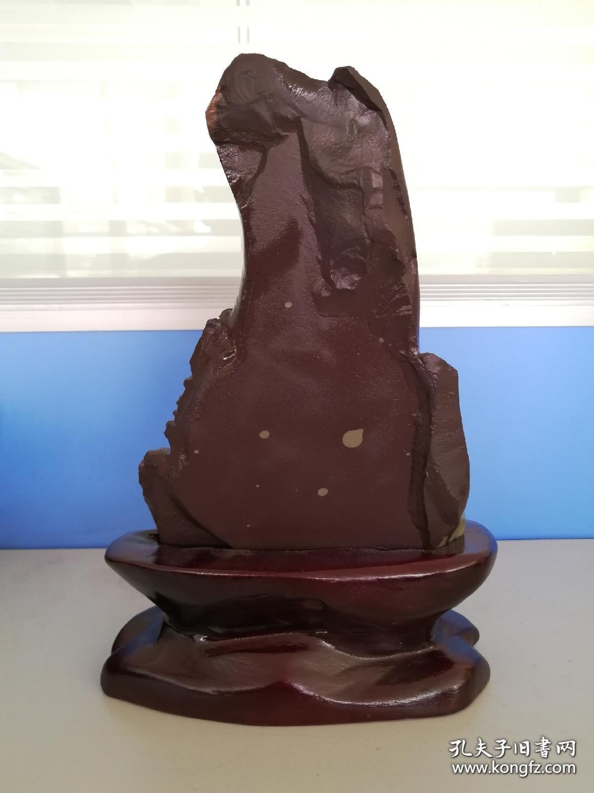 不议价假一赔十宁夏五宝之正宗贺兰石大师手作天然多色俏彩浮雕梅花桩