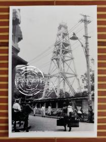 国外回流民国时期上海市九江路街景老照片（原底片重洗），10.3x5.3厘米，品相佳