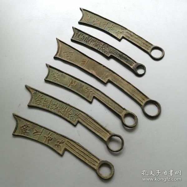 铜刀币 一套,尺寸如图
